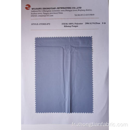 100% polyester 290T 0.2 * 0.25cm FD Ribstop Pongee